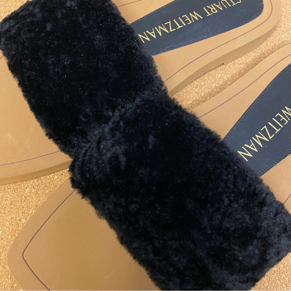 Stuart Weitzman Cammy Shearling Slides - image 3
